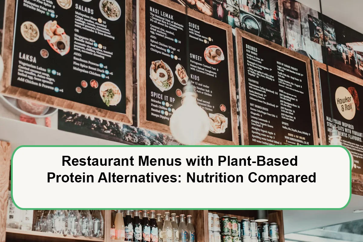 Restaurant Menus with Plant-Based Protein Alternatives: Nutrition Compared