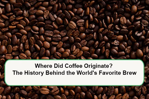 Where Did Coffee Originate? The History Behind the World's Favorite Brew