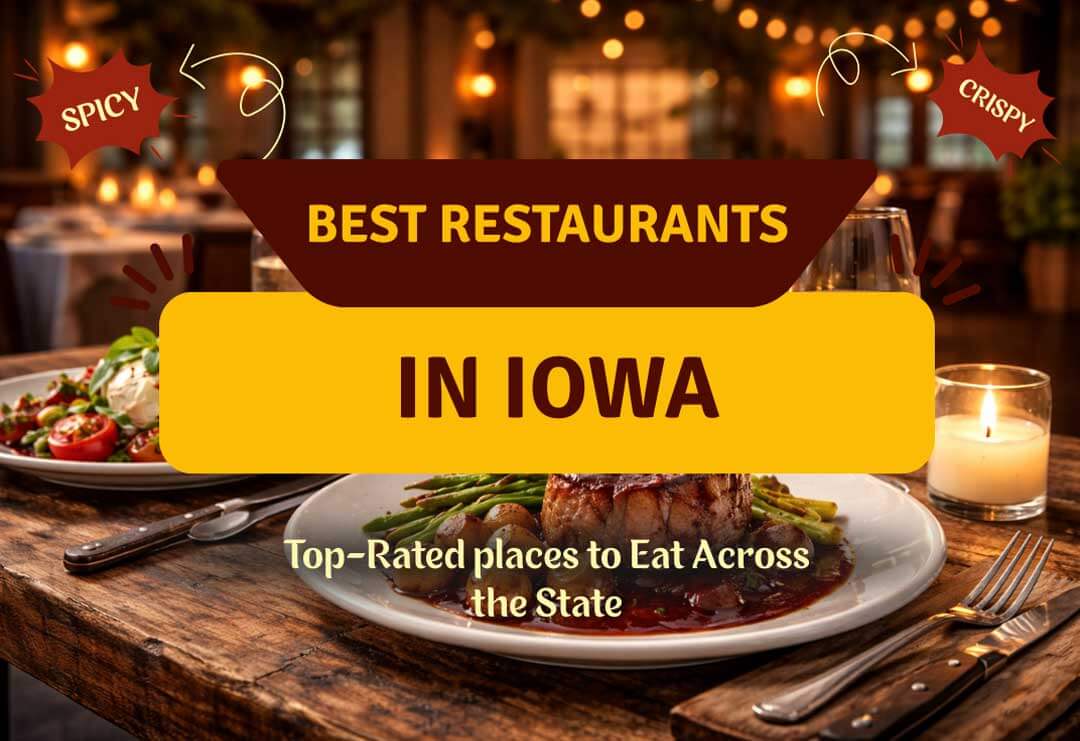 Best restaurants in Iowa featuring local cuisine and iconic scenery